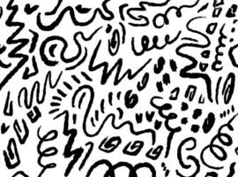 Abstract Black and White Brush Stroke Pattern vector