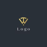 WT logo design image vector