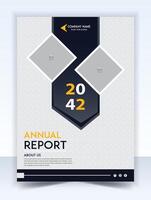 Annual report brochure flyer design template, presentation, book cover, layout in A4 size. vector