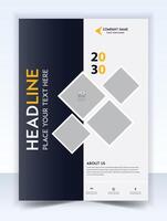 Annual report brochure flyer design template, presentation, book cover, layout in A4 size. vector