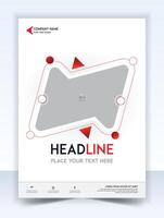 Annual report brochure flyer design template, presentation, book cover, layout in A4 size. vector