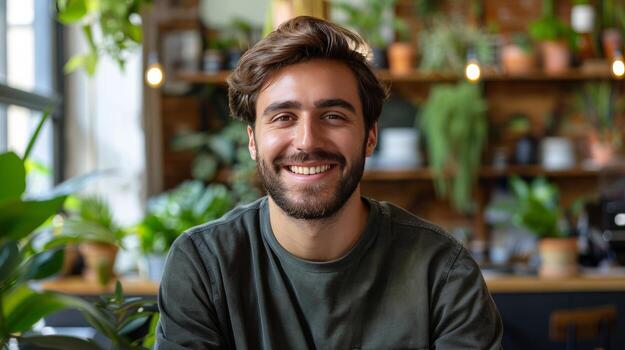Smiling Man With a Beard photo