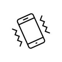 Phone vibration icon. Vibrate mode concept vector