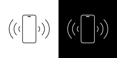 Smartphone with signal icon. Cellphone vibrate concept vector