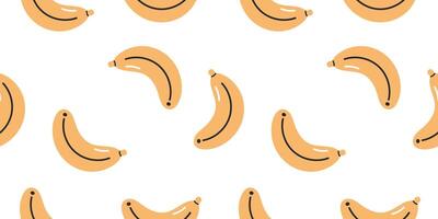 Seamless pattern with banana. illustration in cartoon style. For card, posters, banners, printing on the pack, printing on clothes, fabric, wallpaper. vector
