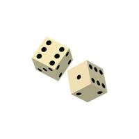 Cubes for playing with numbers vector