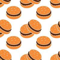 Pattern cookies with chocolate filling, on white background. vector