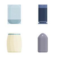 Set of four modern washing machines vector