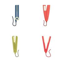 Set of colorful flat design clothespins vector