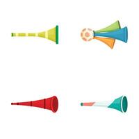 Set of colorful vuvuzelas illustration vector