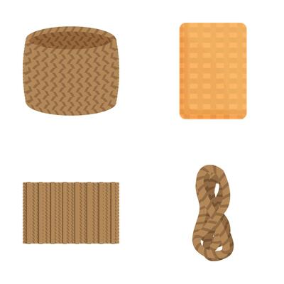 Set of woven and textured brown patterns
