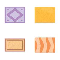 Set of cartoon textured tiles vector