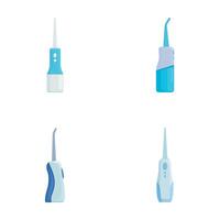 Set of water flossers on white background vector