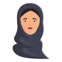 retrato de un joven mujer con hijab vector