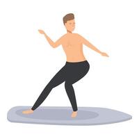Man practicing yoga pose isolated on white background vector