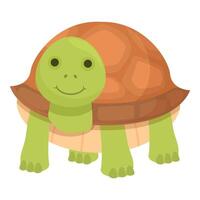 Adorable and friendly cartoon turtle with a big smile, perfect for children's designs vector