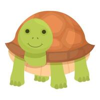 adorable y simpático dibujos animados Tortuga con un grande sonrisa, Perfecto para para niños diseños vector