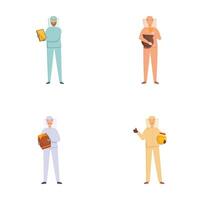 Set of professionals with tools vector