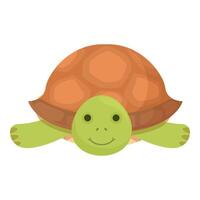 Friendly cartoon turtle with a smiling face, perfect for children's designs vector