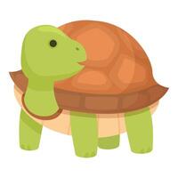 Colorful illustration of a smiling cartoon tortoise, perfect for children's designs vector