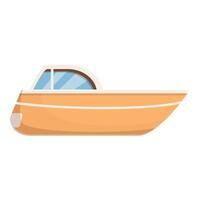 Flat design illustration of a wooden boat vector