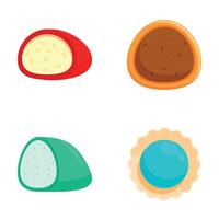 Assorted cookie and candy illustrations vector