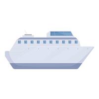 graphic of a contemporary passenger ferry isolated on a white background vector
