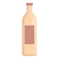 Simplistic illustration of a tall bottle with a blank label, perfect for branding mockups vector