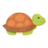 Charming illustration of a smiling cartoon turtle with a vibrant shell, perfect for children's designs vector