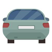 Cartoonstyle car back view illustration vector
