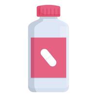 medicina botella con píldora icono gráfico vector