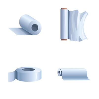Set of paper roll illustrations