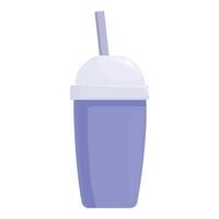 Purple disposable smoothie cup illustration vector
