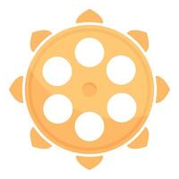 Sunny film reel icon illustration vector