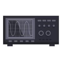 Flat design of a digital oscilloscope used for signal analysis vector
