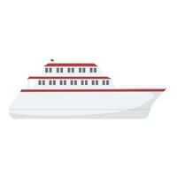 illustration of a modern passenger ferry, isolated on a white background vector