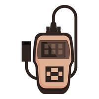 Flat design of a digital multimeter for electric diagnostics isolated on white background vector