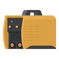 graphic of a compact yellow and black portable generator on a white background vector