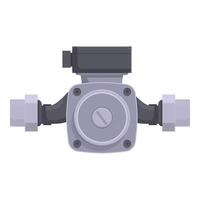 Industrial pipe flange with valve illustration vector