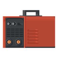 Flat design illustration of a retro portable radio with handle vector