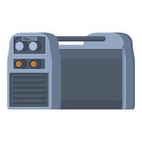 graphic of a portable grey power generator, ideal for emergency and outdoor power supply themes vector