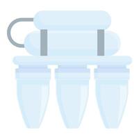 illustration of laboratory test tubes in rack vector