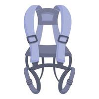 drawing of a protective safety harness in purple color, suitable for work at height vector