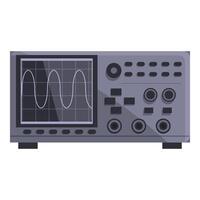 Modern digital oscilloscope depicted in a detailed graphic, suitable for technical content vector