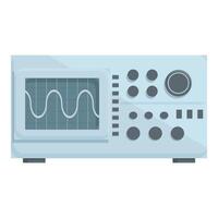 Flat design of a modern digital oscilloscope for measuring electrical signals vector
