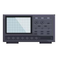 Detailed cartoon of an oldfashioned oscilloscope for electronics concepts vector
