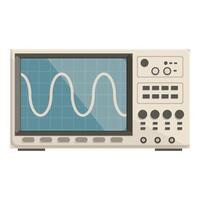 Flat design of a modern digital oscilloscope for electronic measurements vector