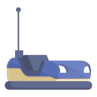Colorful illustration of a classic bumper car with antenna vector
