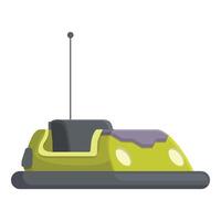 Flat design illustration of a colorful bumper car, typical amusement park ride vector