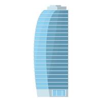 graphic of a contemporary glass highrise building on a white background vector